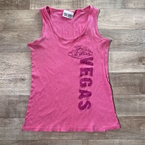 Las Vegas The Strip Ribbed Y2K  Sleeveless Baby Tee Tank sz XXL Rare